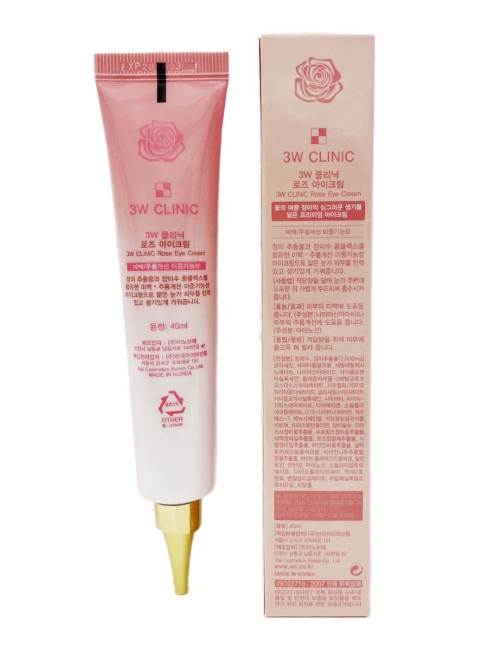 3W Clinic Крем для век осветляющий с экстрактом розы Rose Eye Cream, 40 мл