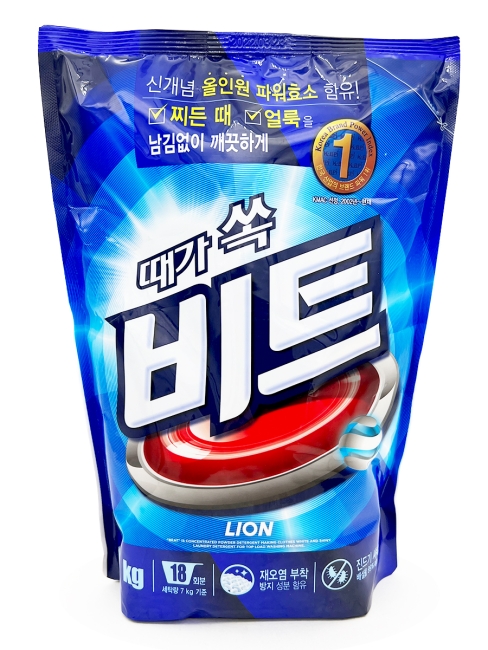 LION Стиральный порошок - концентрат с отбеливателем Beat (Pouch), 1000 г