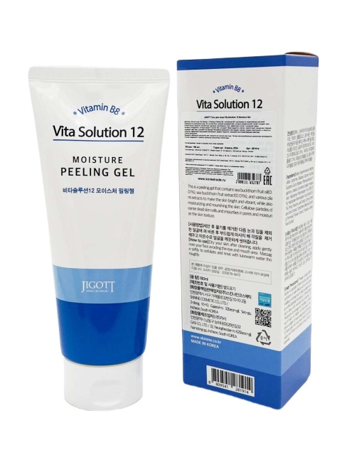 Jigott Гель-пилинг для лица увлажняющий Vita Solution 12 Moisture Peeling Gel, 180 мл Jigott Гель-пилинг для лица увлажняющий Vita Solution 12 Moisture Peeling Gel, 180 мл