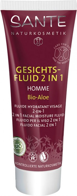 Sante Naturkosmetik Homme Bio-Aloe Флюид для лица 2 в 1, 50 мл Sante Naturkosmetik Homme Bio-Aloe Флюид для лица 2 в 1, 50 мл