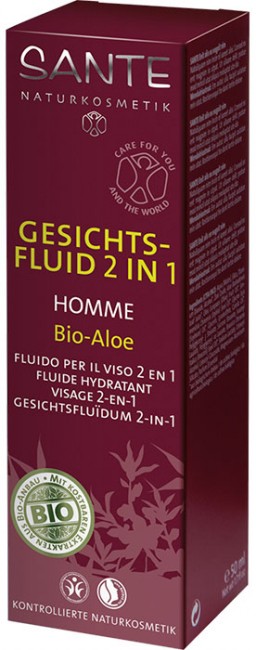 Sante Naturkosmetik Homme Bio-Aloe Флюид для лица 2 в 1, 50 мл Sante Naturkosmetik Homme Bio-Aloe Флюид для лица 2 в 1, 50 мл