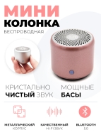 EWA Lipusen Портативная Bluetooth колонка розовая A106 Pro Pink, 3 Вт