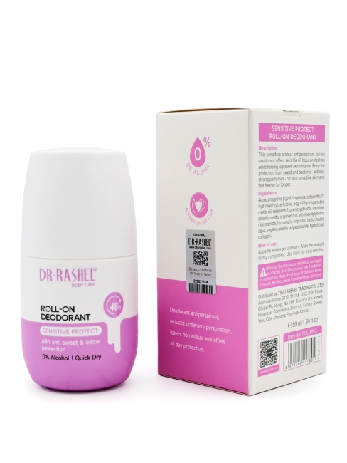 Dr.Rashel Дезодорант шариковый Чувствительная защита Sensitive Protect Roll-On Deodorant, 50 мл Dr.Rashel Дезодорант шариковый Чувствительная защита Sensitive Protect Roll-On Deodorant, 50 мл