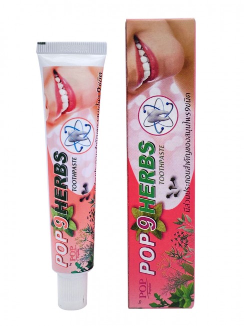 Pop Popular Растительная зубная паста 9 трав 9 Herbs Toothpaste, 40 г