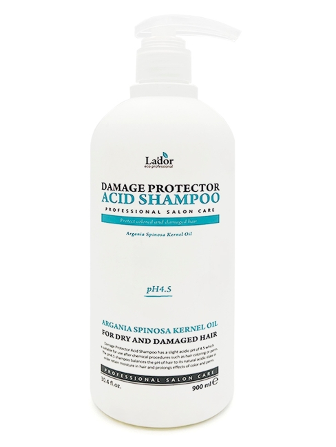 La'dor Бесщелочной шампунь с аргановым маслом Damaged Protector Acid Shampoo, 900 мл