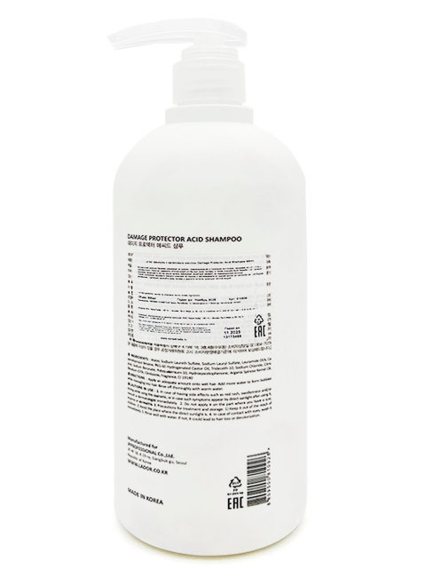 La'dor Бесщелочной шампунь с аргановым маслом Damaged Protector Acid Shampoo, 900 мл