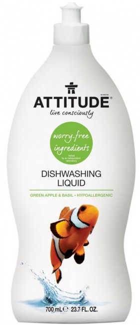 ATTITUDE Green Apple & Basil Жидкость для мытья посуды Зеленое яблоко и Базилик, 700 мл ATTITUDE Green Apple & Basil Жидкость для мытья посуды Зеленое яблоко и Базилик, 700 мл
