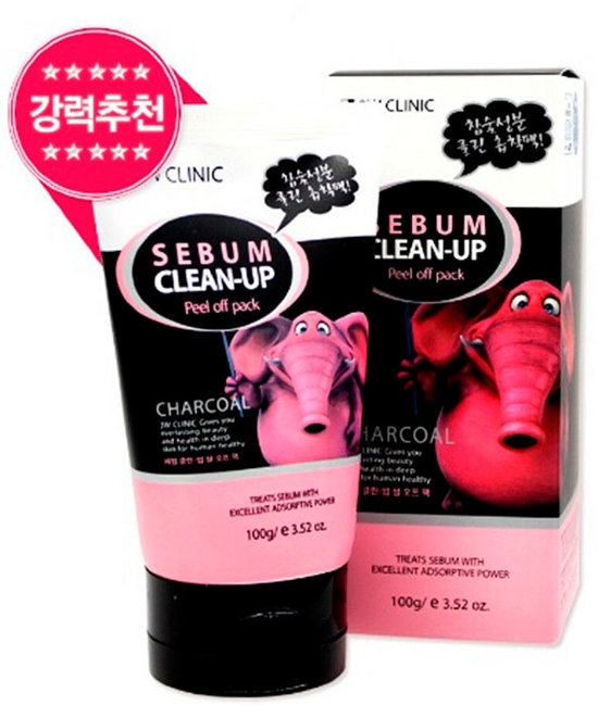 3W Clinic Sebum Clean-Up Peel Off Pack Маска-пленка с древесным углем, 100 мл 3W Clinic Sebum Clean-Up Peel Off Pack Маска-пленка с древесным углем, 100 мл