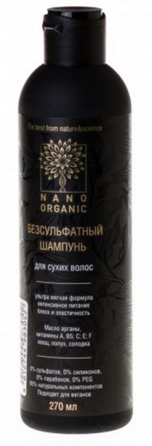 Nano Organic Безсульфатный шампунь для сухих волос, 270 мл Nano Organic Безсульфатный шампунь для сухих волос, 270 мл