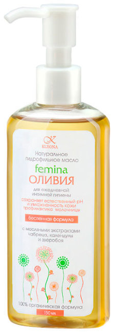 Kleona Гидрофильное масло для интимной гигиены Femina Оливия, 150 мл
