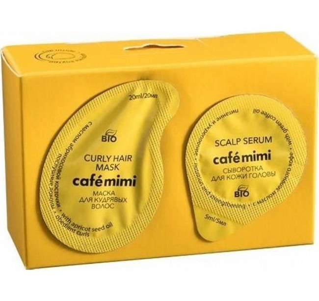 Кафе Красоты Маска 2в1 "Послушные локоны" для кудрявых волос, 15 мл + 5 мл + шапочка