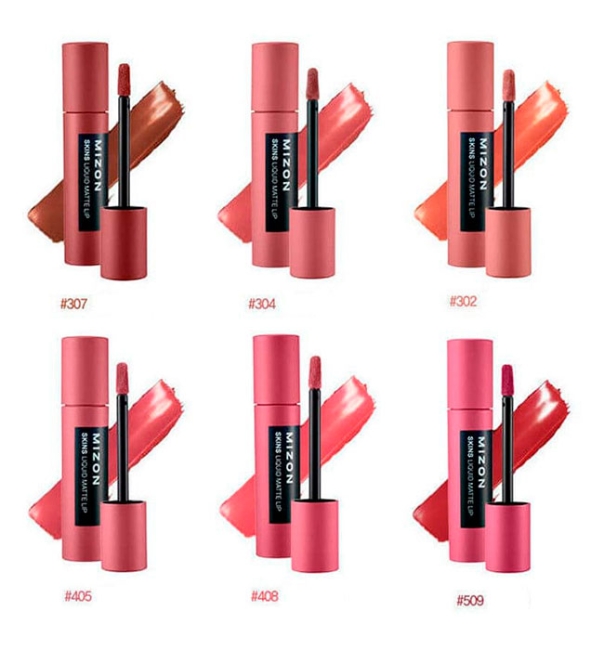 MIZON Skins Liquid Matte Lip #408 Naive Rose Жидкая помада для губ матовая, 6 г