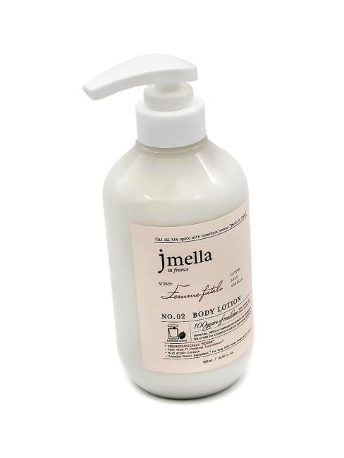 Jmella Парфюмированный лосьон для тела Личи, лилия, ваниль N0.02 In France Femme Fatale Body Lotion, 500 мл Jmella Парфюмированный лосьон для тела Личи, лилия, ваниль N0.02 In France Femme Fatale Body Lotion, 500 мл