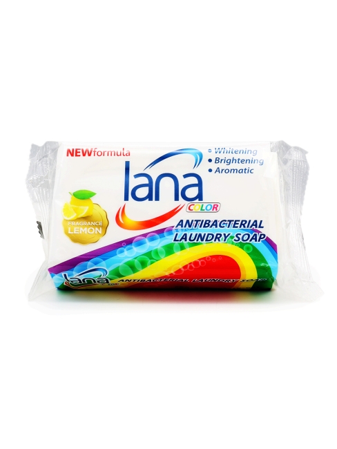Lana Хозяйственное мыло для стирки и застирывания с ароматом лимона Antibacterial Laundry Soap, 255 г