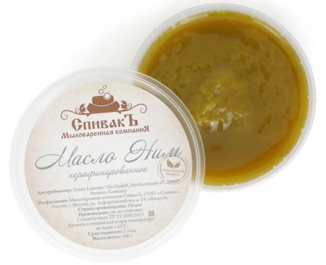 СпивакЪ Масло твердое Ним нерафинированное, 100 г
