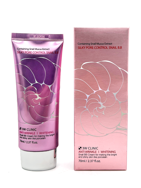 3W Clinic ВВ крем с улиточным муцином Silky Pore Control Snail B.B, 70 мл
