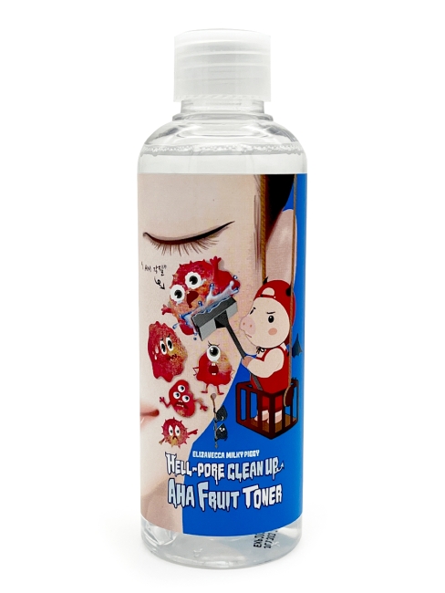 Elizavecca Hell-Pore Clean Up Aha Fruit Toner Тоник-пилинг с фруктовыми кислотами, 200 мл Elizavecca Hell-Pore Clean Up Aha Fruit Toner Тоник-пилинг с фруктовыми кислотами, 200 мл