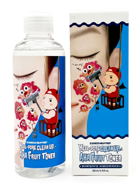 Elizavecca Hell-Pore Clean Up Aha Fruit Toner Тоник-пилинг с фруктовыми кислотами, 200 мл Elizavecca Hell-Pore Clean Up Aha Fruit Toner Тоник-пилинг с фруктовыми кислотами, 200 мл