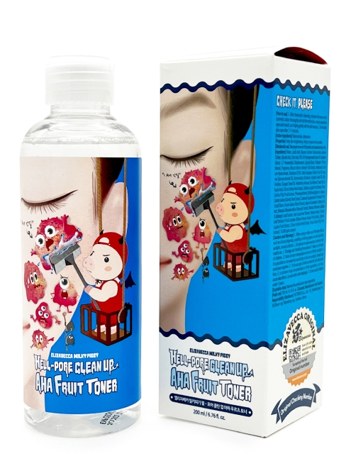 Elizavecca Hell-Pore Clean Up Aha Fruit Toner Тоник-пилинг с фруктовыми кислотами, 200 мл Elizavecca Hell-Pore Clean Up Aha Fruit Toner Тоник-пилинг с фруктовыми кислотами, 200 мл