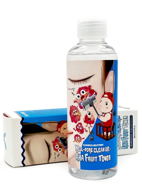 Elizavecca Hell-Pore Clean Up Aha Fruit Toner Тоник-пилинг с фруктовыми кислотами, 200 мл Elizavecca Hell-Pore Clean Up Aha Fruit Toner Тоник-пилинг с фруктовыми кислотами, 200 мл