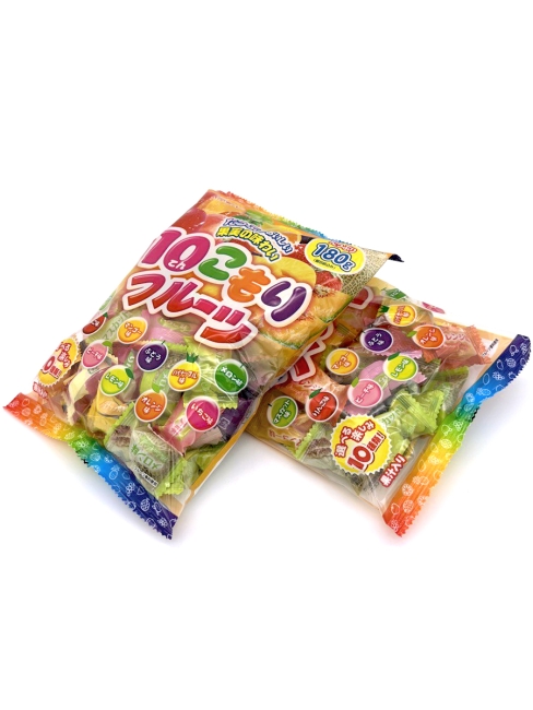 RIBON Карамель леденцовая ассорти из 10 фруктовых вкусов 10 Kinds Fruits Candy, 2*180 г