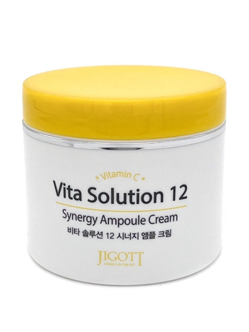Jigott Крем для лица ампульный с витамином C Vita Solution 12 Synergy Ampoule Cream, 100 мл