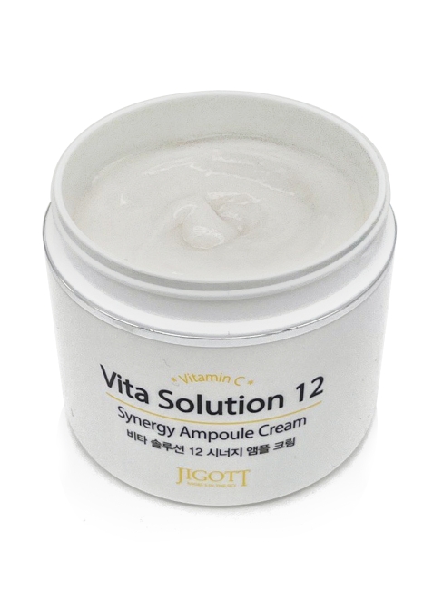 Jigott Крем для лица ампульный с витамином C Vita Solution 12 Synergy Ampoule Cream, 100 мл