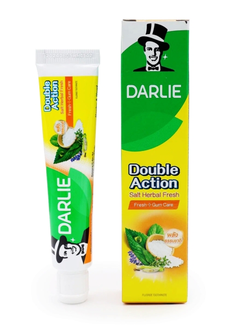 Darlie Зубная паста отбеливающая с морской солью освежающая Salt Fresh Double Mint Toothpaste, 35 г Darlie Зубная паста отбеливающая с морской солью освежающая Salt Fresh Double Mint Toothpaste, 35 г