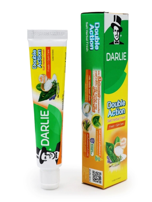 Darlie Зубная паста отбеливающая с морской солью освежающая Salt Fresh Double Mint Toothpaste, 35 г Darlie Зубная паста отбеливающая с морской солью освежающая Salt Fresh Double Mint Toothpaste, 35 г