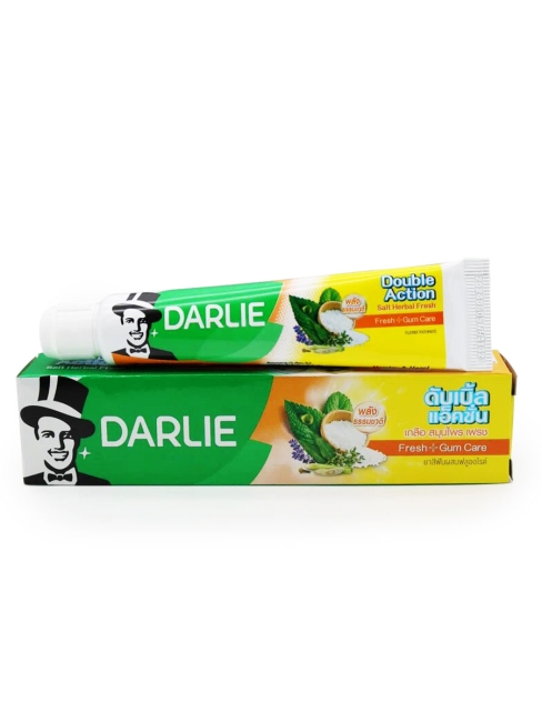 Darlie Зубная паста отбеливающая с морской солью освежающая Salt Fresh Double Mint Toothpaste, 35 г Darlie Зубная паста отбеливающая с морской солью освежающая Salt Fresh Double Mint Toothpaste, 35 г