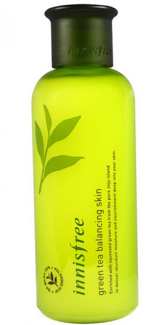 Innisfree Green Tea Balancing Skin Тоник для лица на основе экстракта зеленого чая, 200 мл