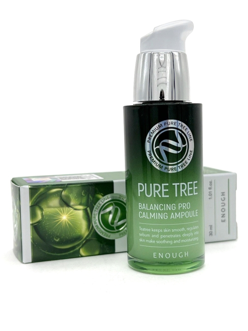Enough Сыворотка для лица с Чайным деревом успокаивающая Pure Tree Balancing Pro Calming Ampoule, 30 мл Enough Сыворотка для лица с Чайным деревом успокаивающая Pure Tree Balancing Pro Calming Ampoule, 30 мл