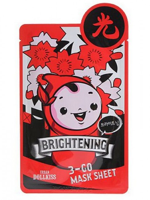 Baviphat Urban Dollkiss 3-GO Mask Sheet_Brightening Маска тканевая осветляющая, 25 г Baviphat Urban Dollkiss 3-GO Mask Sheet_Brightening Маска тканевая осветляющая, 25 г