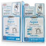 Bergamo 3 Step Mask Pack Aqua Трехэтапная маска для лица увлажняющая, 1,5+1,5+5 мл