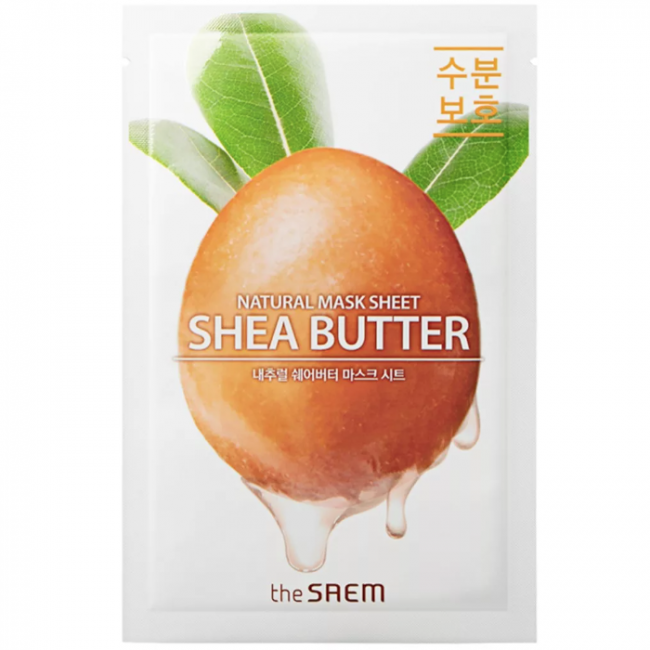 The Saem Маска на тканевой основе для лица с экстрактом масла ши Natural Shea Butter Mask Sheet, 21 мл