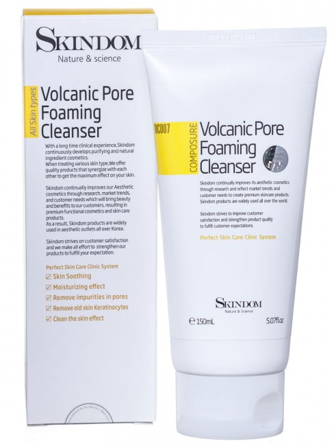 Skindom Пенка для глубокой очистки с вулканическим пеплом Volcaniс Pore Foaming Cleanser, 150 мл Skindom Пенка для глубокой очистки с вулканическим пеплом Volcaniс Pore Foaming Cleanser, 150 мл