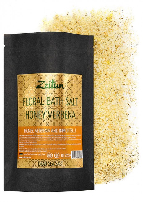 Zeitun Цветочная соль для ванн "Медовая вербена", 500 г Zeitun Цветочная соль для ванн "Медовая вербена", 500 г