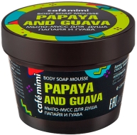 Кафе красоты Le Cafe Mimi Мыло-Мусс для душа Папайя и Гуава, 110 мл