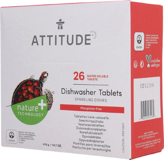 ATTITUDE Таблетки для посудомоечных машин, 26 шт ATTITUDE Таблетки для посудомоечных машин, 26 шт