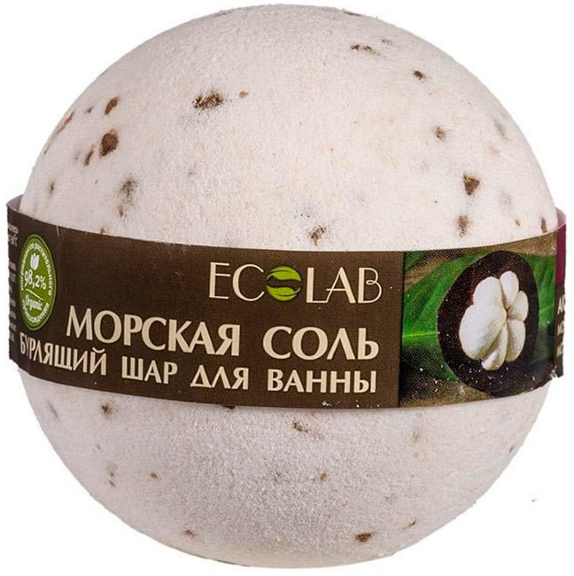 Ecolab Шар бурлящий для ванны "Мангостин и Ваниль", 220 г Ecolab Шар бурлящий для ванны "Мангостин и Ваниль", 220 г