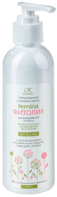 Kleona Мыло для интимной гигиены Femina Фитолия, 200 мл
