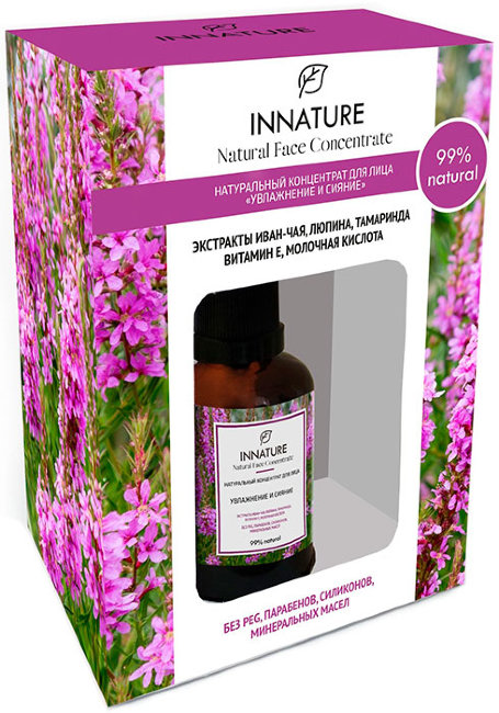 Innature Натуральный концентрат для лица Увлажнение и сияние, 50 мл Innature Натуральный концентрат для лица Увлажнение и сияние, 50 мл