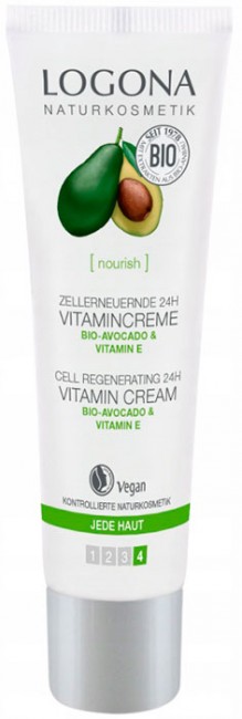 Logona Витаминный крем для лица для клеточного восстановления кожи с био-авокадо и витамином E, 30 мл