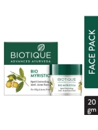 Biotique Маска для лица против акне с мускатным орехом Bio Myristica Spot Correcting Anti-Acne Face Pack, 20 г Biotique Маска для лица против акне с мускатным орехом Bio Myristica Spot Correcting Anti-Acne Face Pack, 20 г