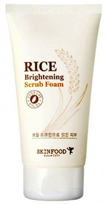 SKINFOOD Rice Brightening Scrub Foam Пенка-скраб с рисовыми отрубями, 150 мл SKINFOOD Rice Brightening Scrub Foam Пенка-скраб с рисовыми отрубями, 150 мл