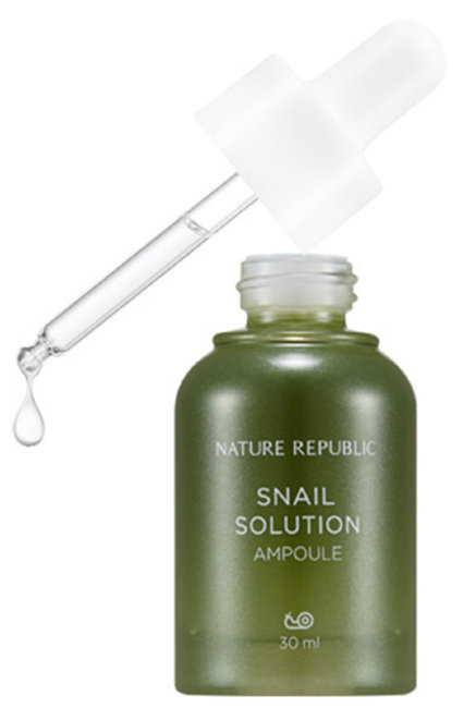 NATURE REPUBLIC Snail Solution Ampoule Ампульная эссенция с экстрактом муцина улитки, 30 мл