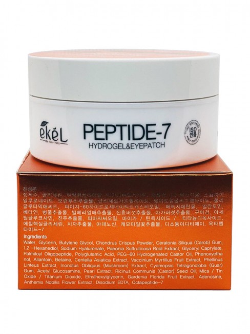 Ekel Гидрогелевые патчи с пептидами Peptide-7 Hydrogel Eye Patch, 60 шт Ekel Гидрогелевые патчи с пептидами Peptide-7 Hydrogel Eye Patch, 60 шт