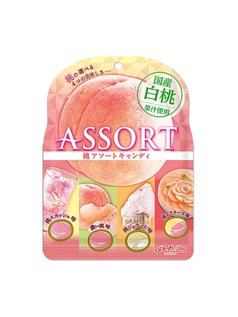 Senjaku Карамель Ассорти 4 вкусов персика, 85 г