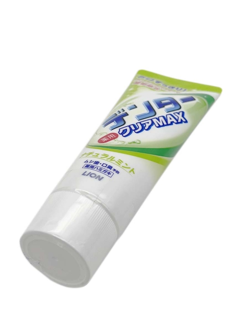 LION Зубная паста от кариеса с микропудрой Натуральная мята Dentor Clear MAX Natural Mint Япония, 140 г