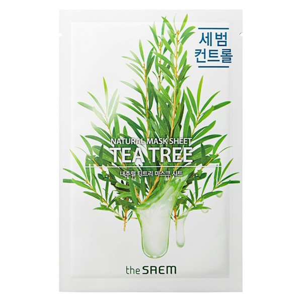The Saem Маска на тканевой основе для лица с экстрактом чайного дерева Natural Tea Tree Mask Sheet, 21 мл The Saem Маска на тканевой основе для лица с экстрактом чайного дерева Natural Tea Tree Mask Sheet, 21 мл